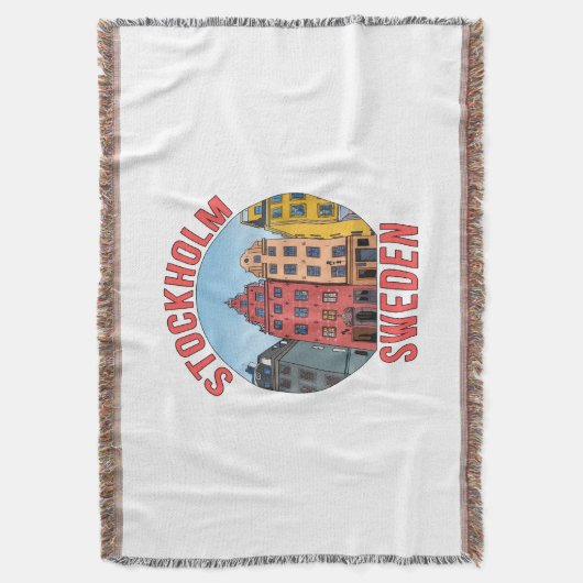 Stockholm Zweden Deken (Voorkant Verticaal)