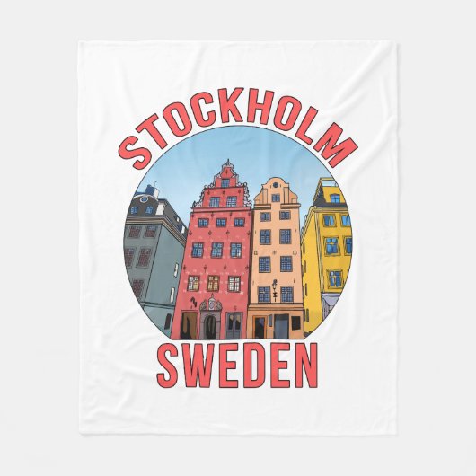 Stockholm Zweden Fleece Deken (Voorkant)