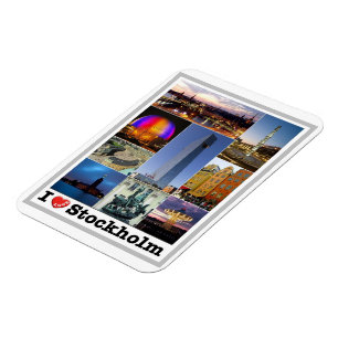 Stockholm - Zweden - I Love - Magnet Magneet