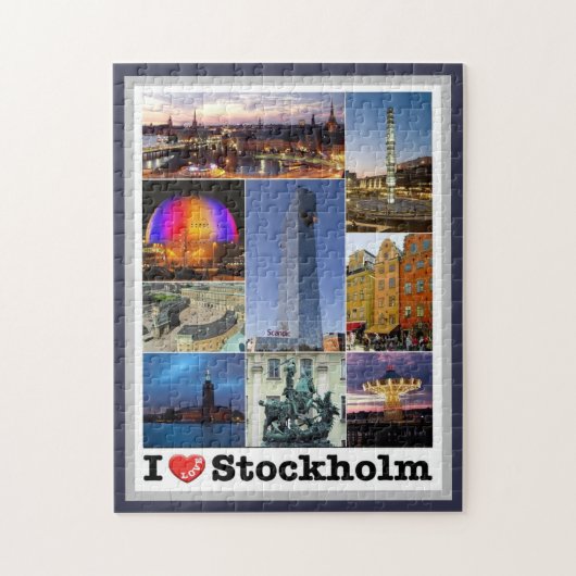 Stockholm - Zweden - Ik hou van - Legpuzzel (Verticaal)