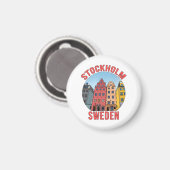 Stockholm Zweden Magneet (Voorkant / Achterkant)