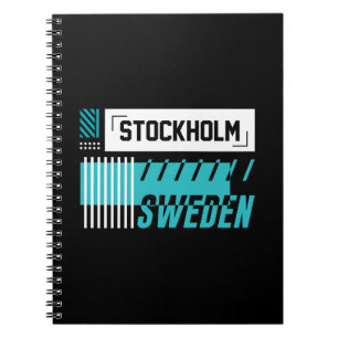 Stockholm Zweden Modern Urbane Typografie Ontwerp Notitieboek
