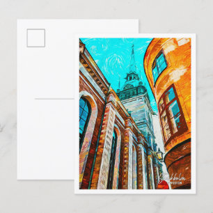Stockholm Zweden Olieverf Stad Landschap Briefkaart