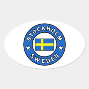 Stockholm Zweden Ovale Sticker
