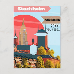Stockholm Zweden Postkaart Kunst, Stockholm Postka