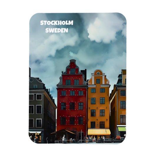 Stockholm Zweden reizen kunst  magneet (Verticaal)