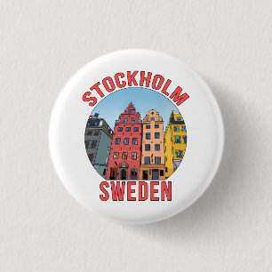Stockholm Zweden Ronde Button 3,2 Cm
