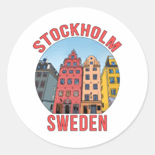 Stockholm Zweden Ronde Sticker