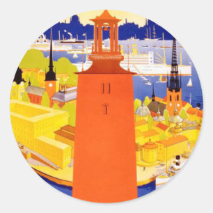 Stockholm Zweden Ronde Sticker