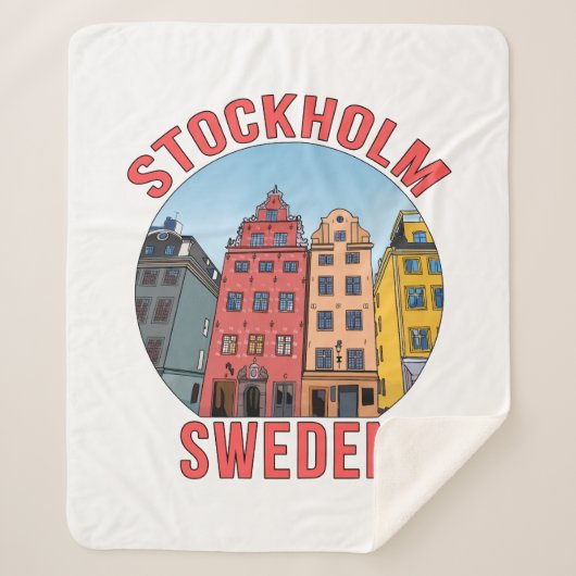 Stockholm Zweden Sherpa Deken (Voorkant)