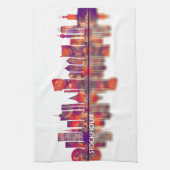 Stockholm Zweden Skyline Theedoek (Verticaal)