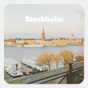 Stockholm, Zweden souvenir Vierkante Sticker