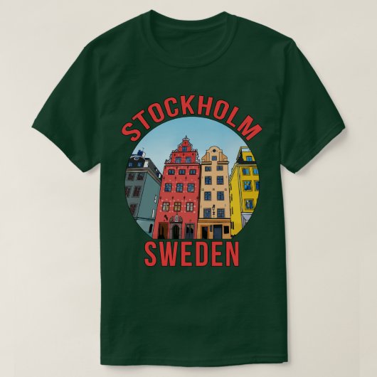 Stockholm Zweden T-shirt (Design voorkant)