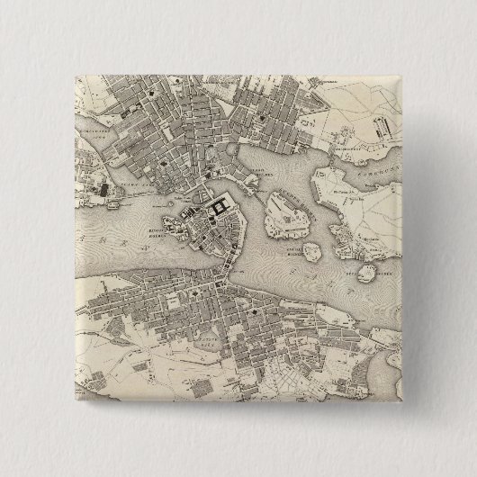 Stockholm, Zweden Vierkante Button 5,1 Cm (Voorkant)