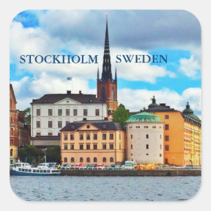 Stockholm, Zweden Vierkante Sticker