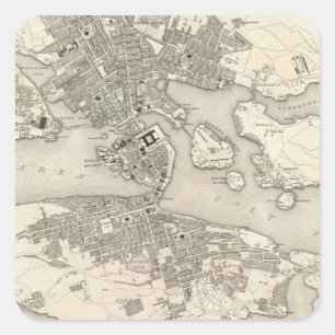 Stockholm, Zweden Vierkante Sticker