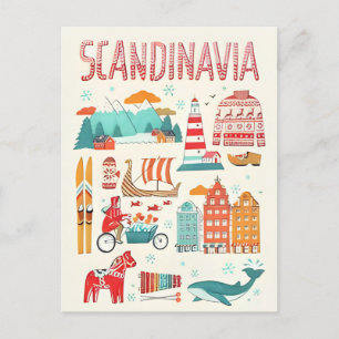 Stockholm Zweden vintage reizen scandinavië Briefkaart