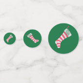 Stocking & Candy Cane Pattern Confetti (Achterkanten)