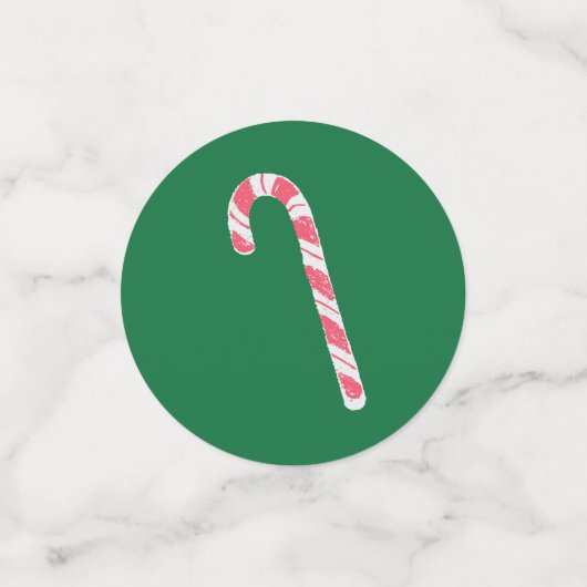 Stocking & Candy Cane Pattern Confetti (Kleine voorkant)