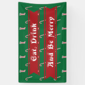 Stocking & Candy Cane Pattern Spandoek (Verticaal)