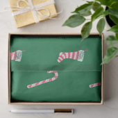 Stocking & Candy Cane Pattern Tissuepapier (Geschenk)