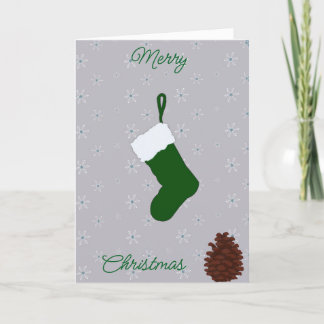 Stocking en Cone kerstkaart Bedankkaart