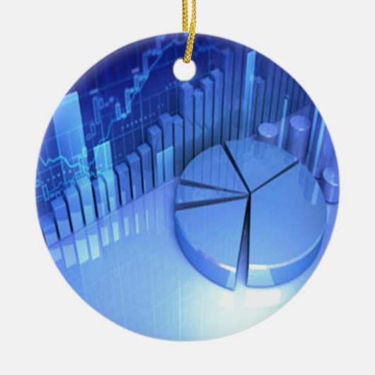 StockMarketChart Keramisch Ornament (Voorkant)