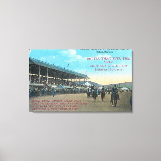 Stockparade in Montana State FairHelena, MT Canvas Afdruk (Voorkant)