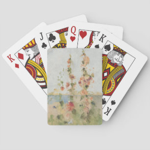 Stockrozen aan zee pokerkaarten