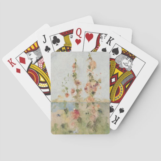 Stockrozen aan zee pokerkaarten (Achterkant)