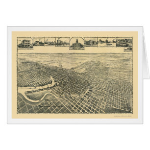 Stockton, CA Panoramic Map - 1895b