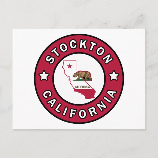 Stockton California Briefkaart (Voorkant)