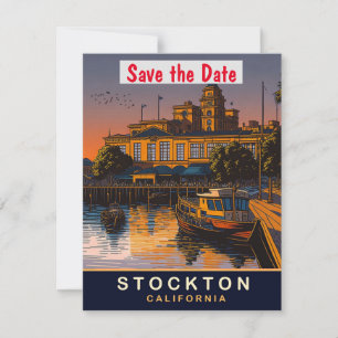 Stockton, Californie, Carte postale de voyage, 