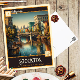 Stockton, Californie   Carte postale Vintage