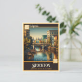 Stockton, Californie | Carte postale Vintage (Debout devant)
