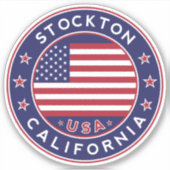 Stockton, Californië Sticker (Voorkant)