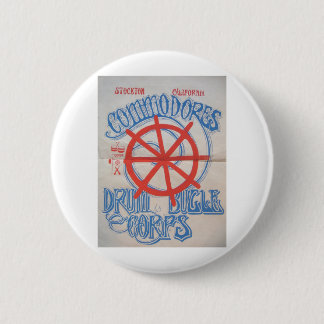 Stockton Commodores Drum en Bugle Corps Poster Ronde Button 5,7 Cm