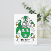 Stockton Family Crest Briefkaart (Staand voorkant)