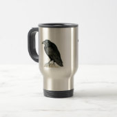 Stocky Raven Travel Mug Reisbeker (Voorkant links)