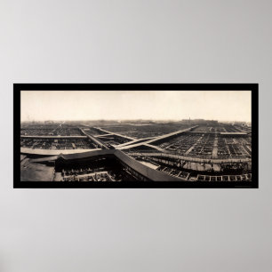 Stockyards Union Foto 1907 Poster
