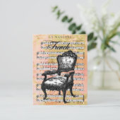  stoel en muziekopdrachten kaart (Staand voorkant)