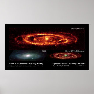 Stoel in Andromeda Galaxy (M31) - Spitzer Space Poster