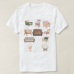 Stoel Tshirt Klassiek T-shirt Stedelijke Streetwea