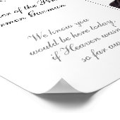 Stoel voor bruid-moeder gereserveerd herdenkingsbr poster (Hoek)