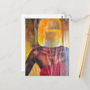 Stoel Voor een Hoofd Surrealistische Fantasie Mode Briefkaart