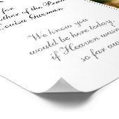 Stoel voor oma van de bruid gereserveerd Herdenkin Poster (Hoek)