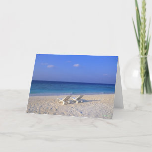 Stoelen op het strand - aanpasbaar kaart