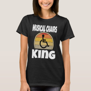 Stoelendans Koning Rolstoel Retro Gehandicapt Hu T-shirt