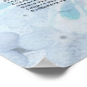 STOELENPLAN - Stof met blauwe bloemen Poster (Hoek)