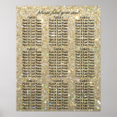 Stoelindeling - Goud Glit Fab Poster (Voorkant)